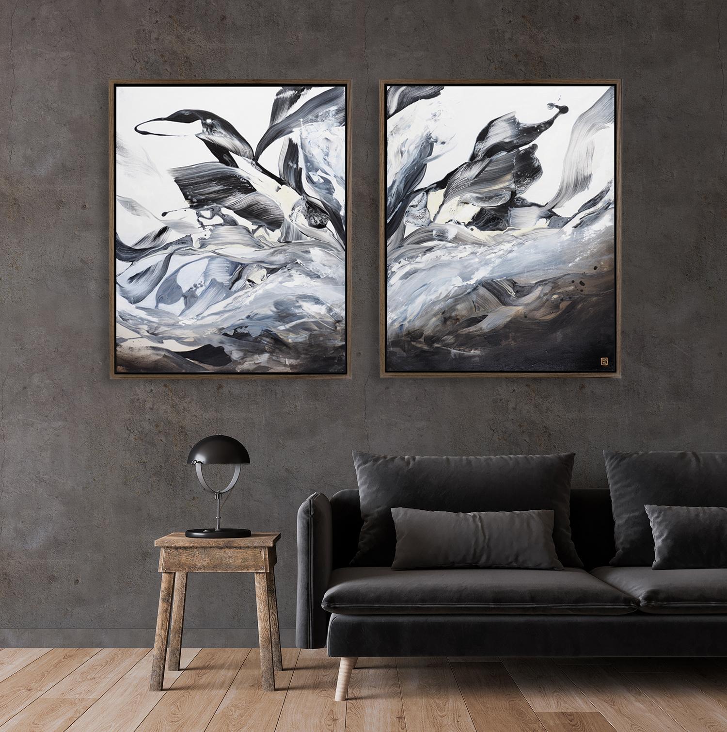 Deux Waterbird (Diptych) For Sale 1