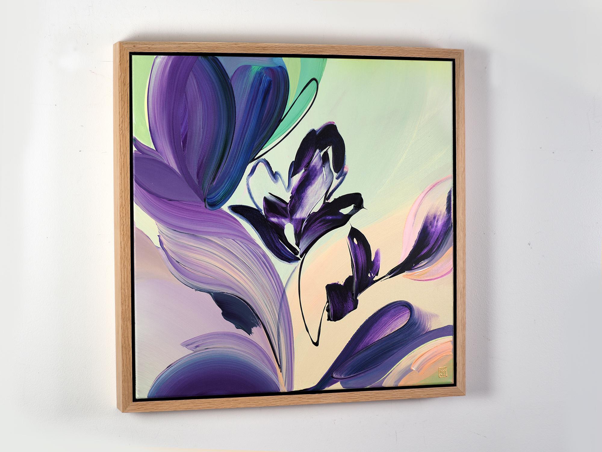 Lavish Violets, Original Framed Contemporary Abstract Painting, 2022
30