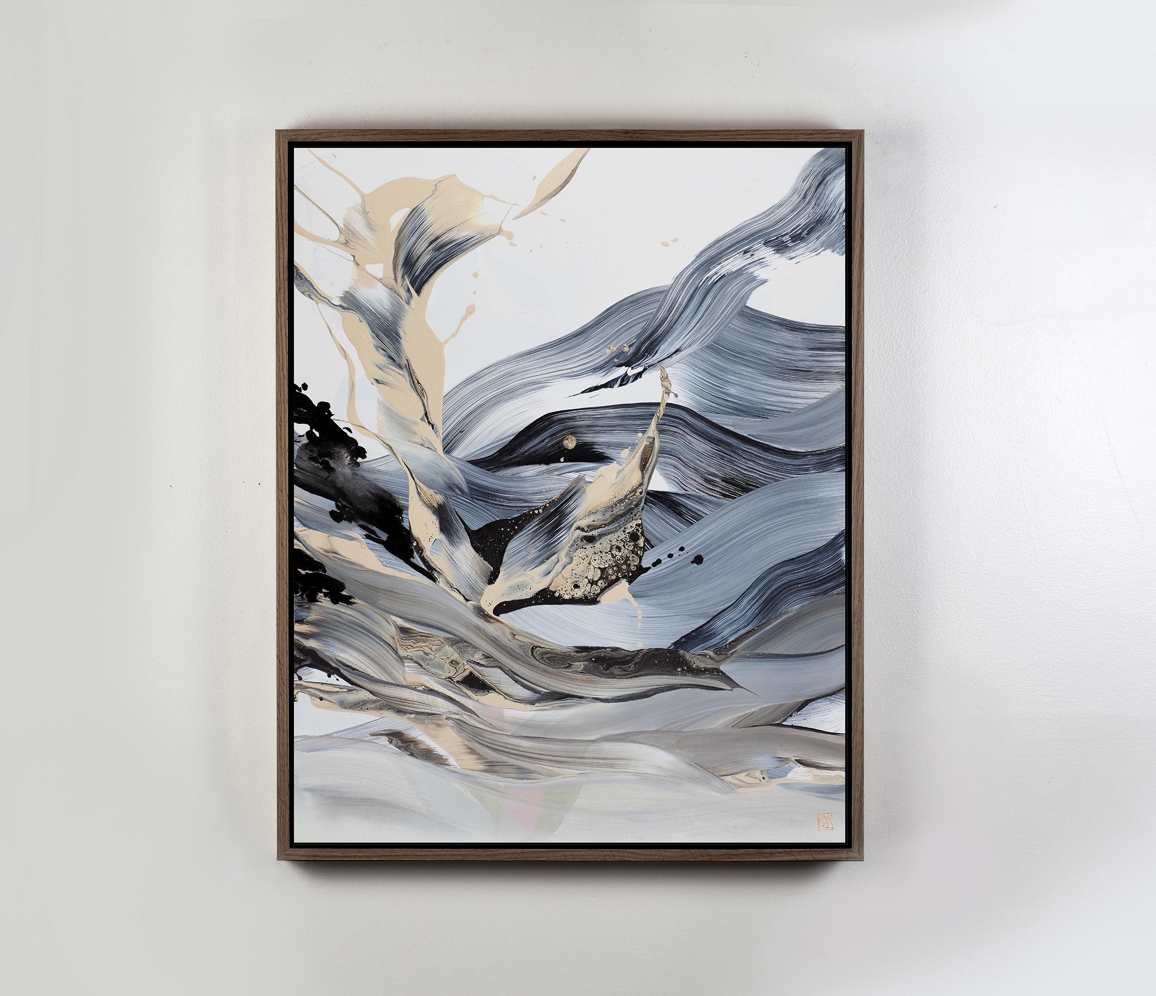 Luminous Torrent (Diptych) - Abstract Painting by Novi Lim
