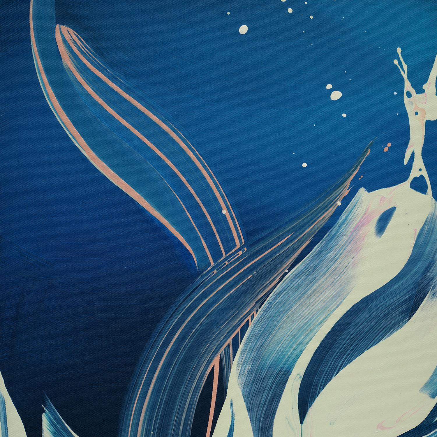 Ripples In The Static, peinture abstraite originale, 2021 - Abstrait Painting par Novi Lim