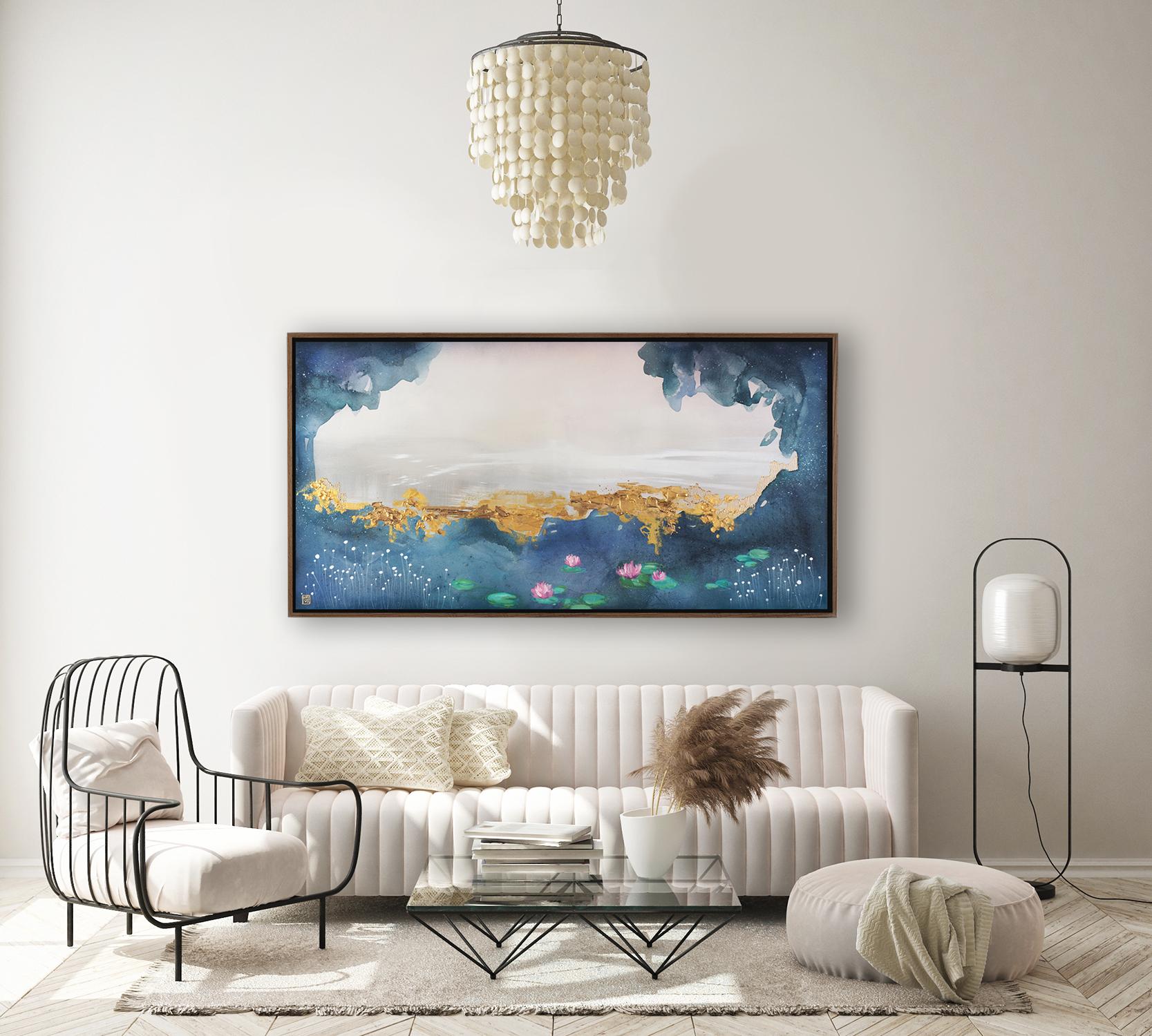 The Art of Dreaming II, Original Framed Signed Contemporary Abstract Landscape For Sale 1