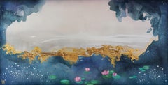 El arte de soñar II, Paisaje abstracto contemporáneo original enmarcado y firmado