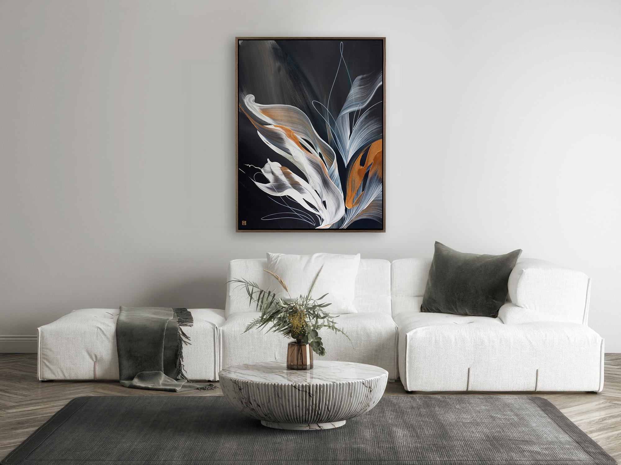 Calde intenzioni, Pittura astratta contemporanea originale
42