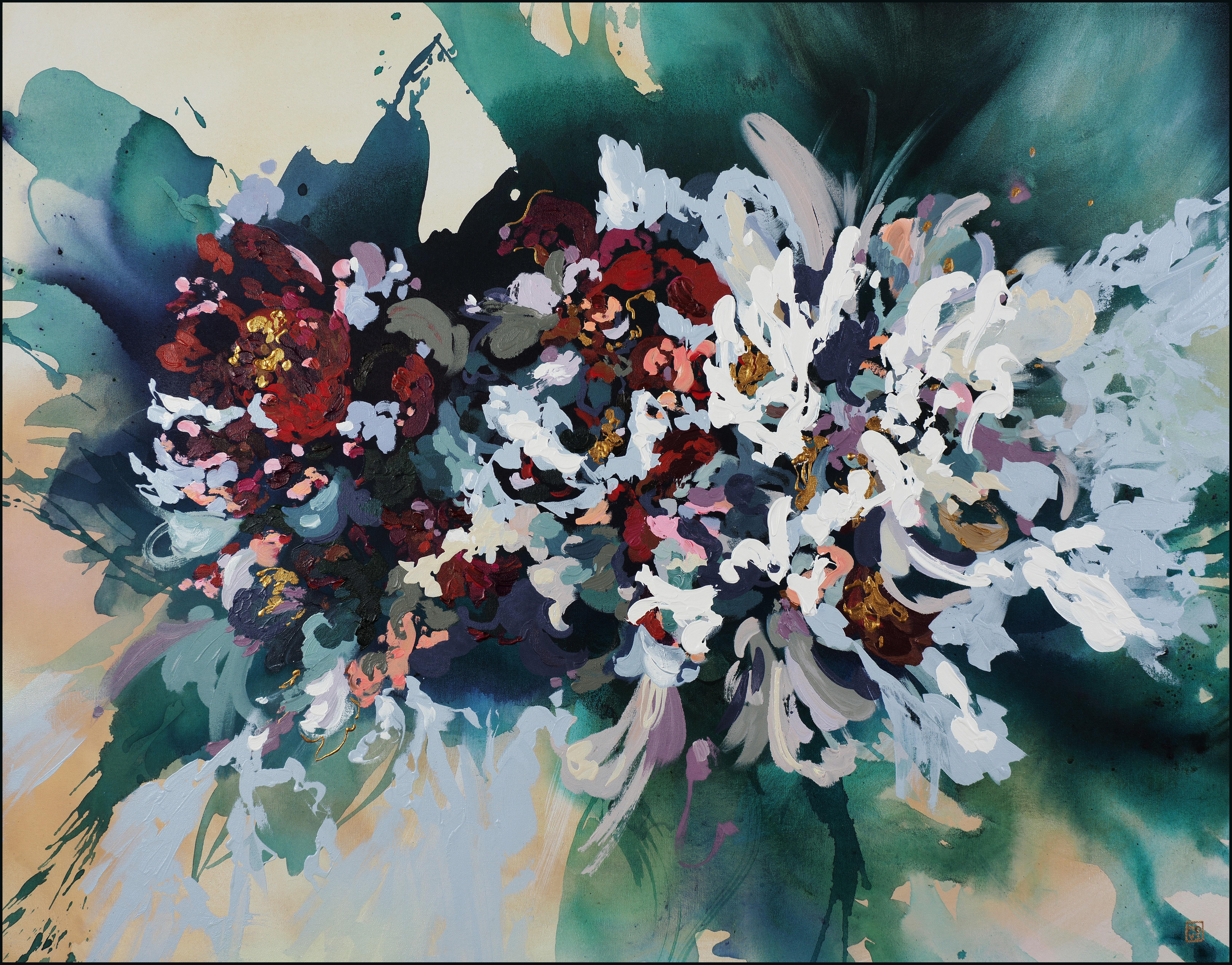 Novi Lim Abstract Painting – Wilde Blumen
