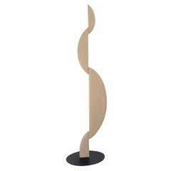 Noviembre I Standing Sculpture Inspired in Brancusi, Solid Wood by Joel Escalona