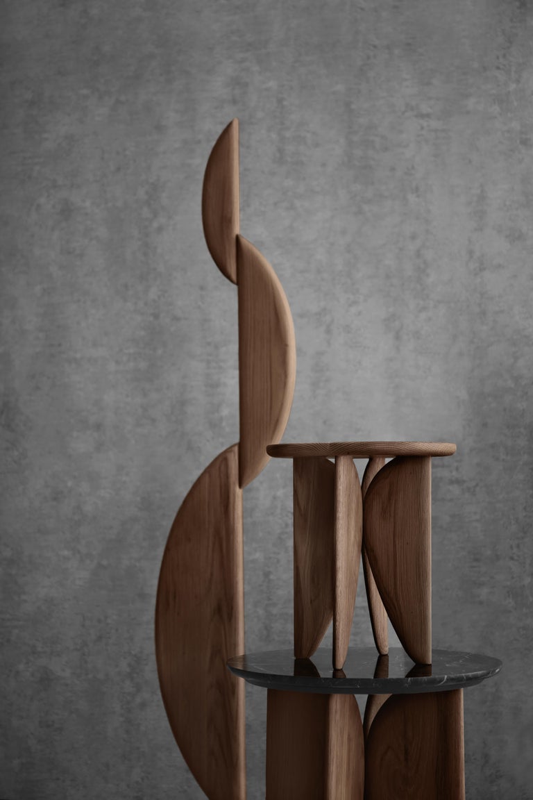 Noviembre II Standing Sculpture Inspired in Brancusi in Solid Walnut ...