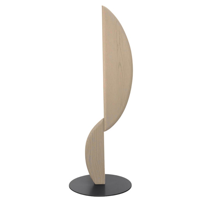Noviembre IV Standing Sculpture Inspired in Brancusi in Solid Wood For Sale