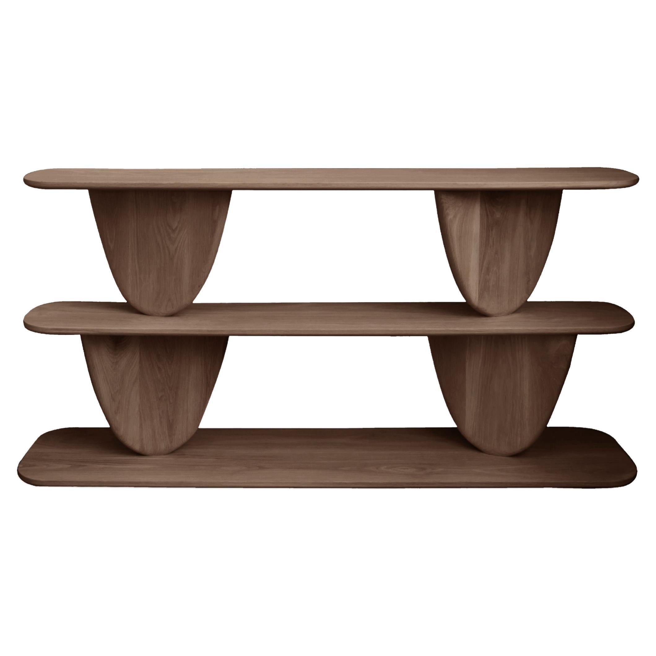 Noviembre IX, Console Table in Walnut Wood Inspired by Brancusi, Sideboard