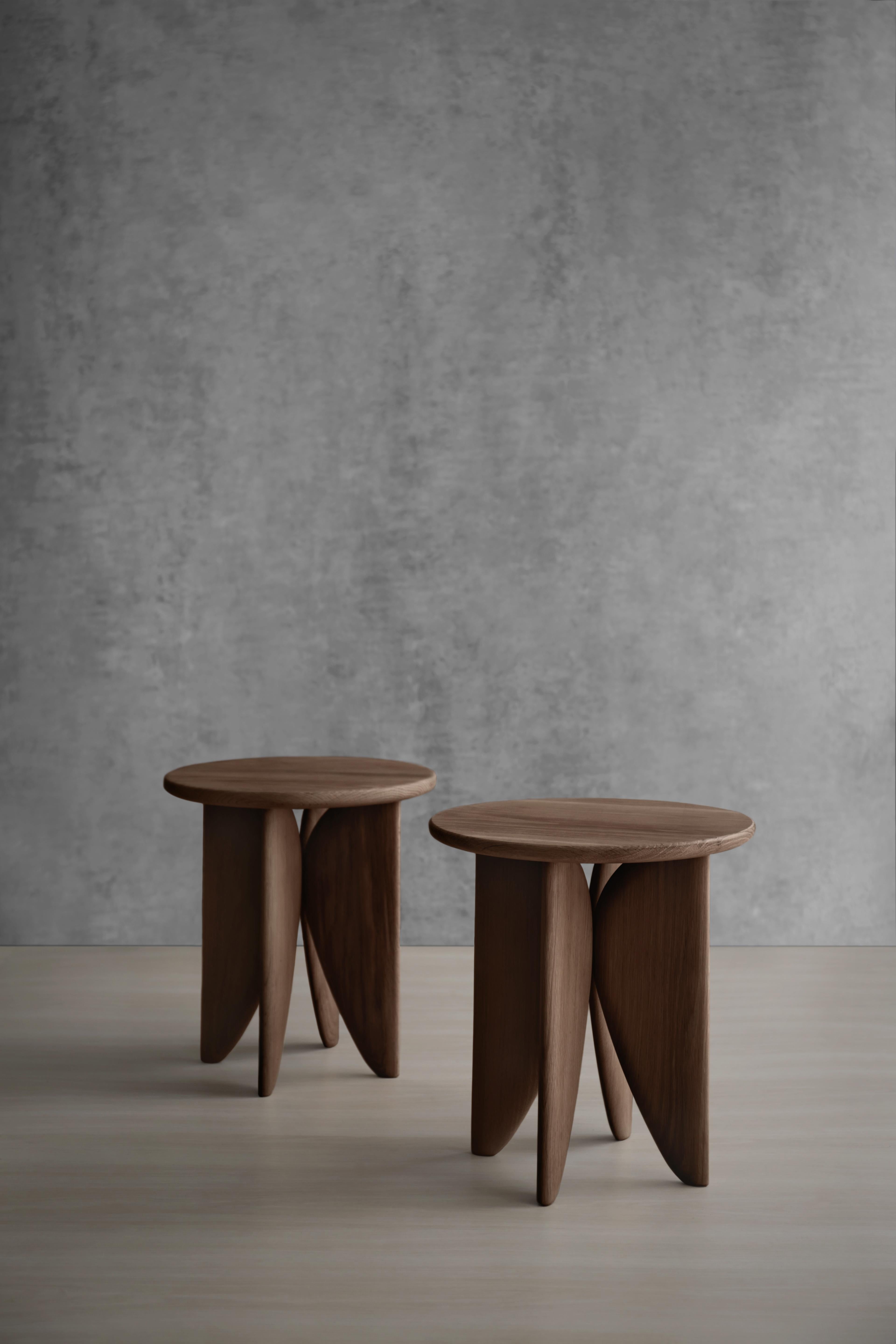 Noviembre V Stool, Side Table inspired in Burned Oak Wood by Joel Escalona

The Noviembre collection is inspired by the creative values of Constantin Brancusi, a Romanian sculptor considered one of the most influential artists of the twentieth