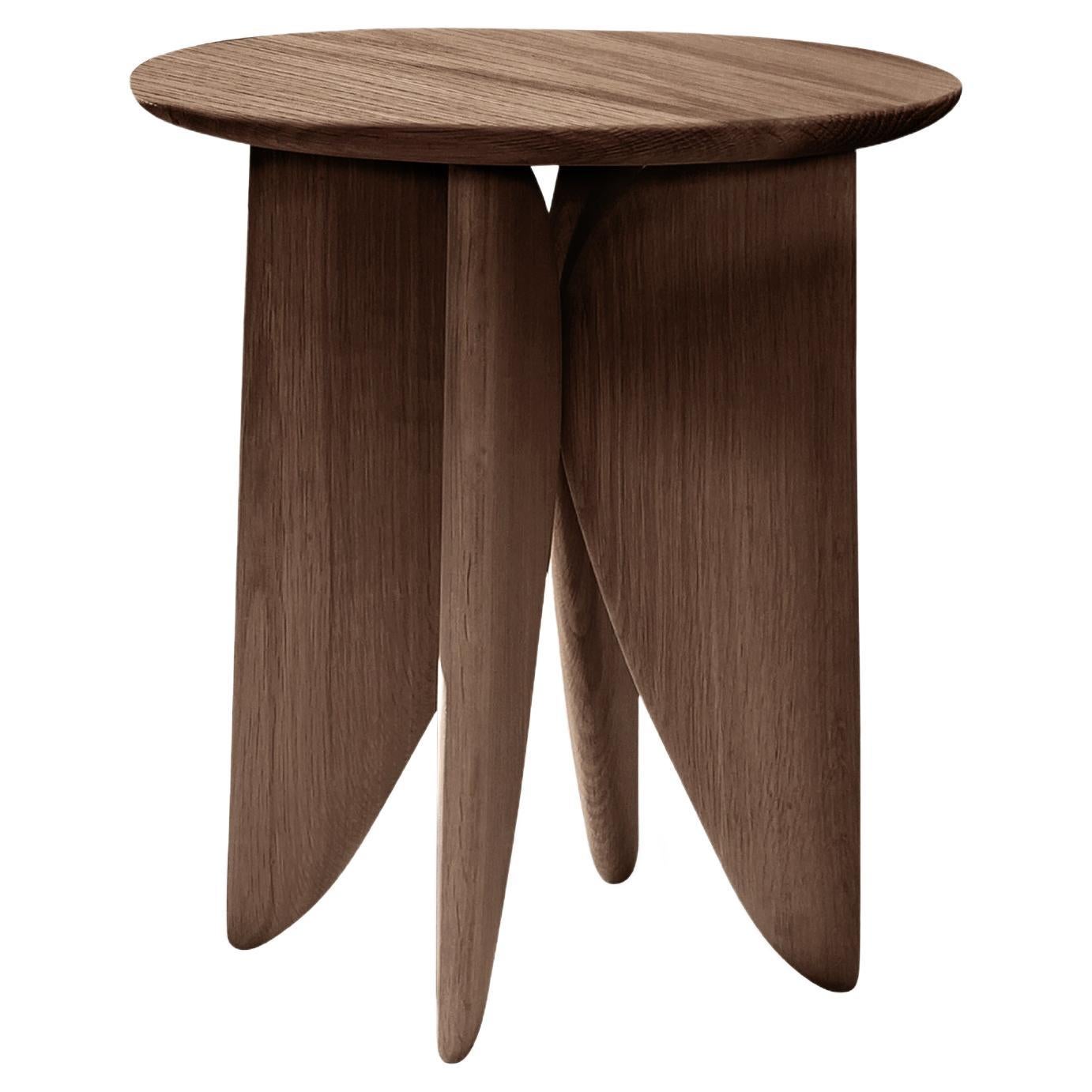 Noviembre v Stool, Side Table Inspired in Brancusi in Walnut by Joel Escalona For Sale