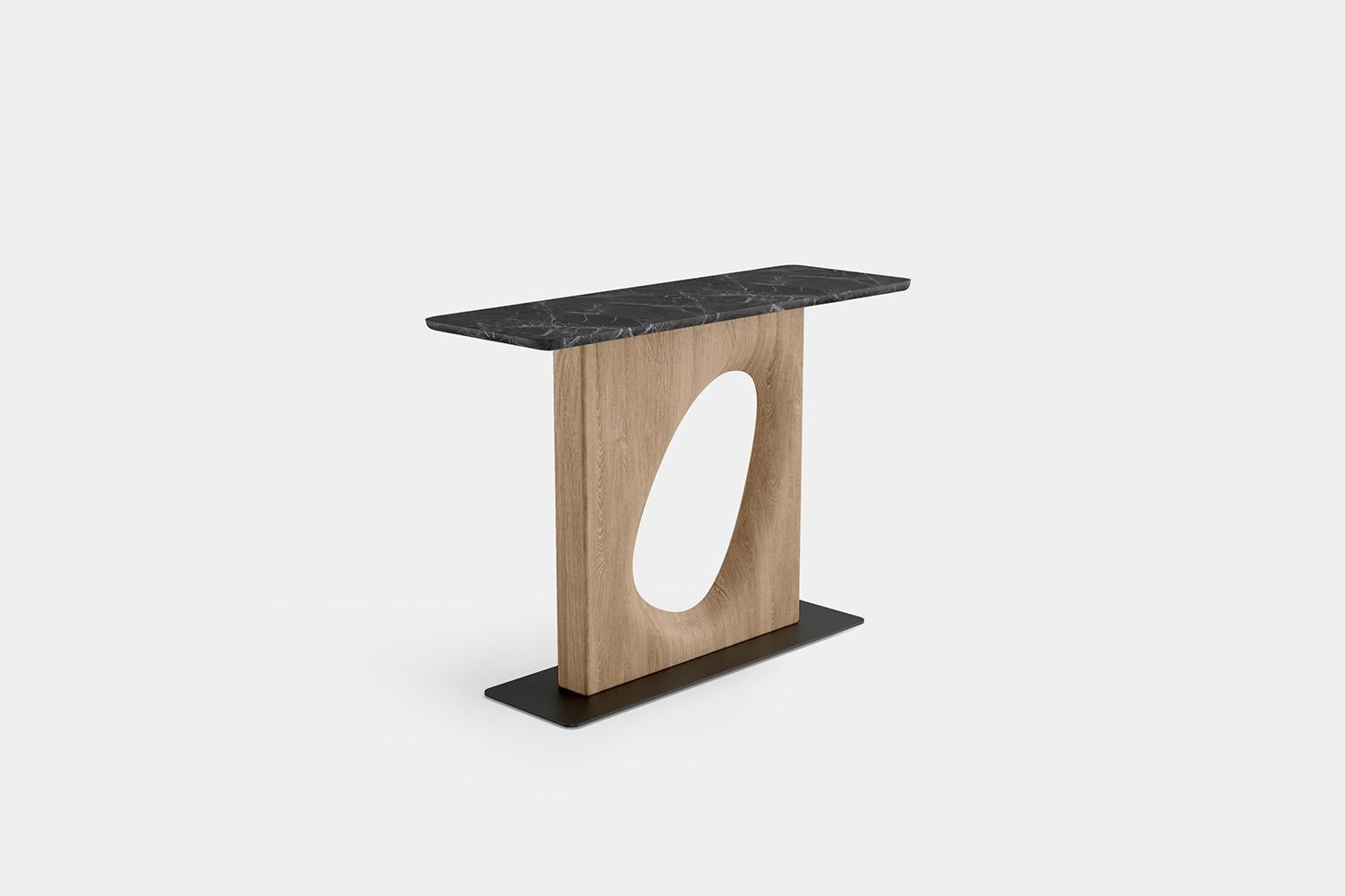 Noviembre XIX, Console Table in Oak Wood Inspired by Brancusi, Sideboard For Sale 2