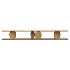 Noviembre XVIII Large Wall Shelf in Oak Wood, Floating Shelf by Joel Escalona