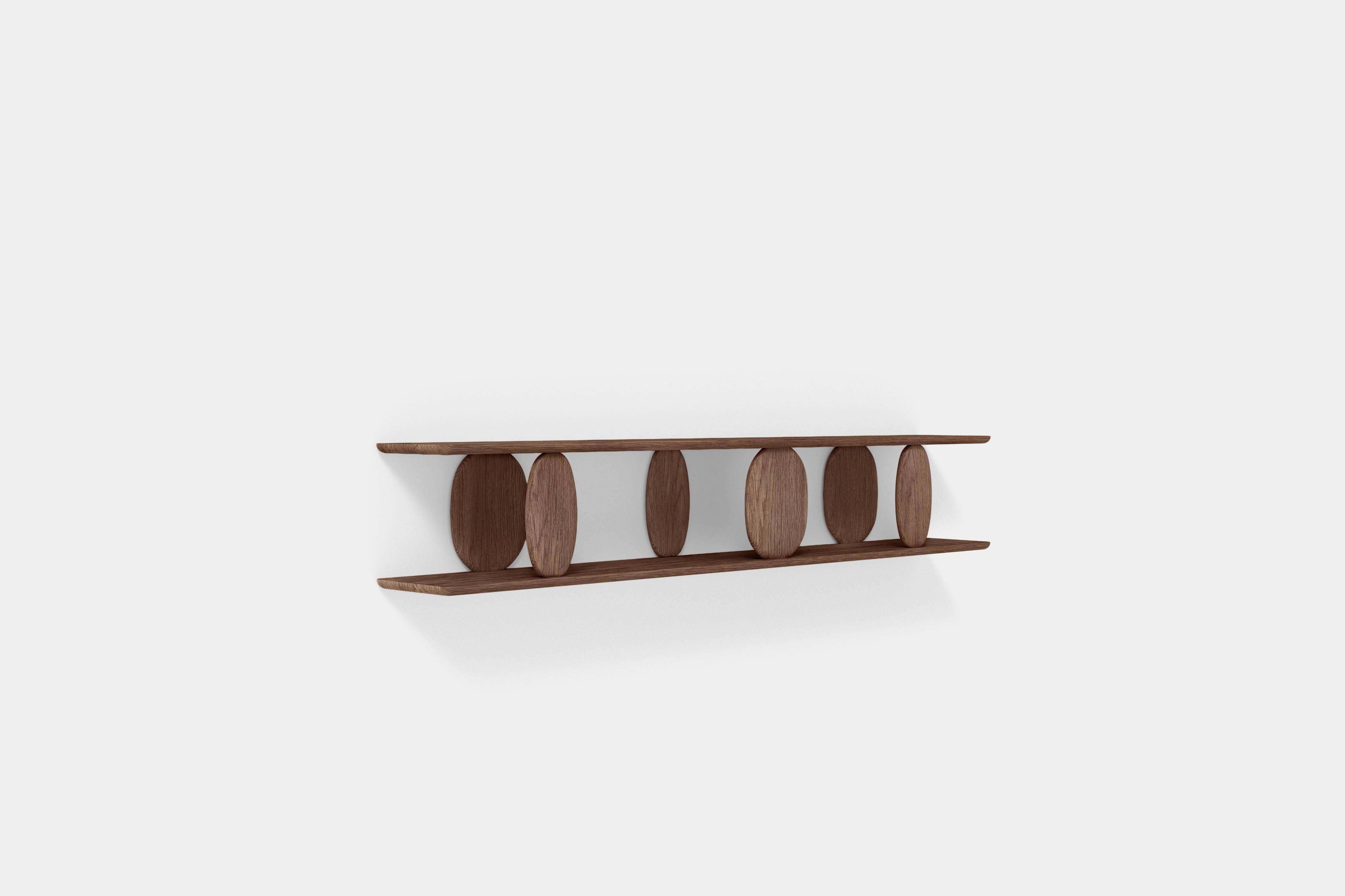 Modern Noviembre XVIII Large Wall Shelf in Walnut Wood, Floating Shelf by Joel Escalona