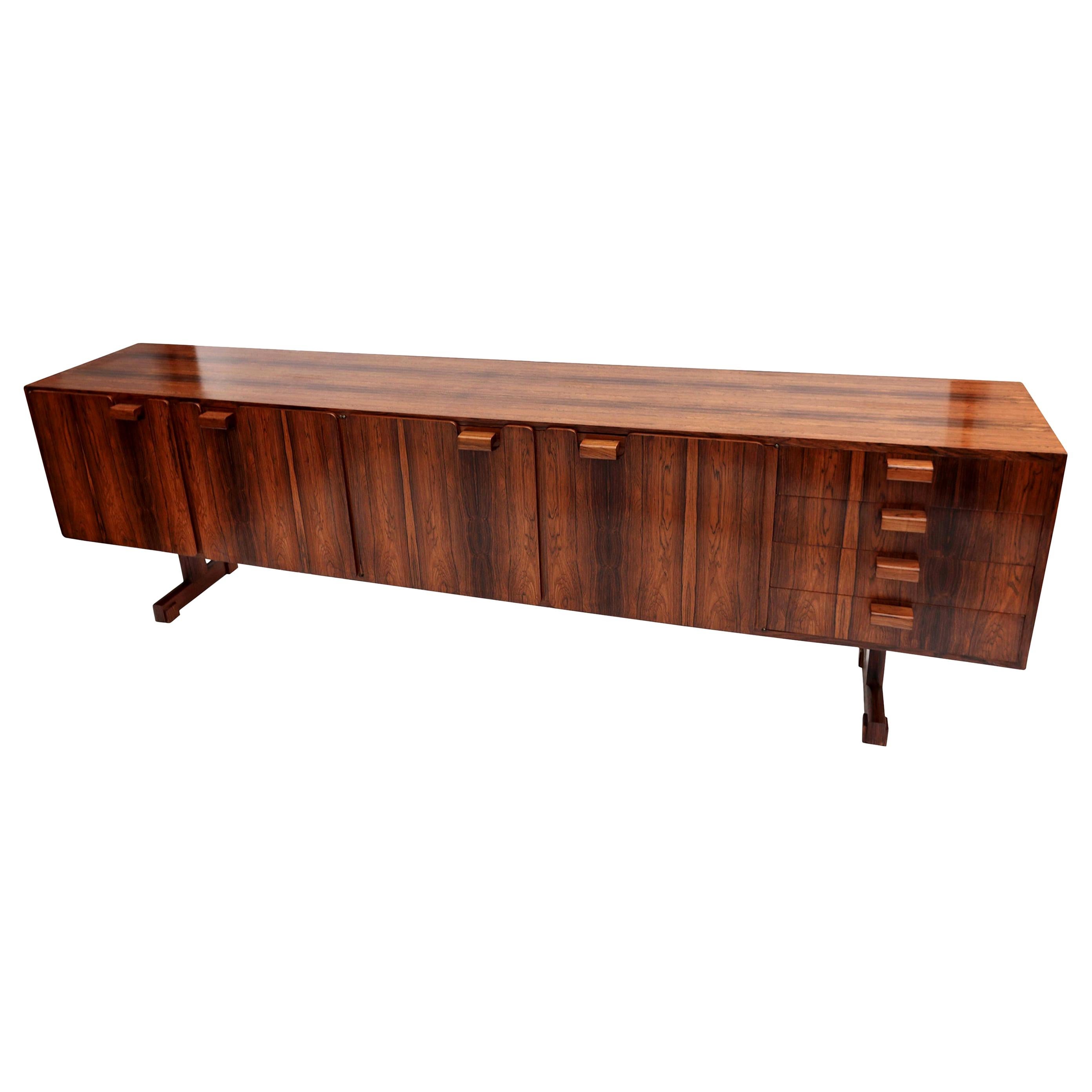 Novo Rumo 1960s Brazilian Jacaranda Wood Sideboard