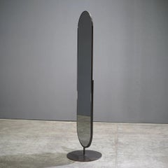 Novocastrian Port Free Tall Swing Mirror in Blackened Steel