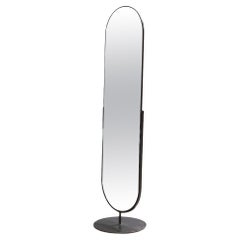 Novocastrian Port Free Tall Swing Mirror in Blackened Steel