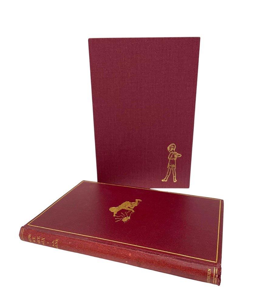 Milne, A. A. Now We Are Six. London: Methuen & Co., 1927. First Edition. Illustrated by Ernest Shepard. Octavo. In the publisher's original red leatherette boards, stamped in gilt, with new joints and linings, and presented with a new archival ¼