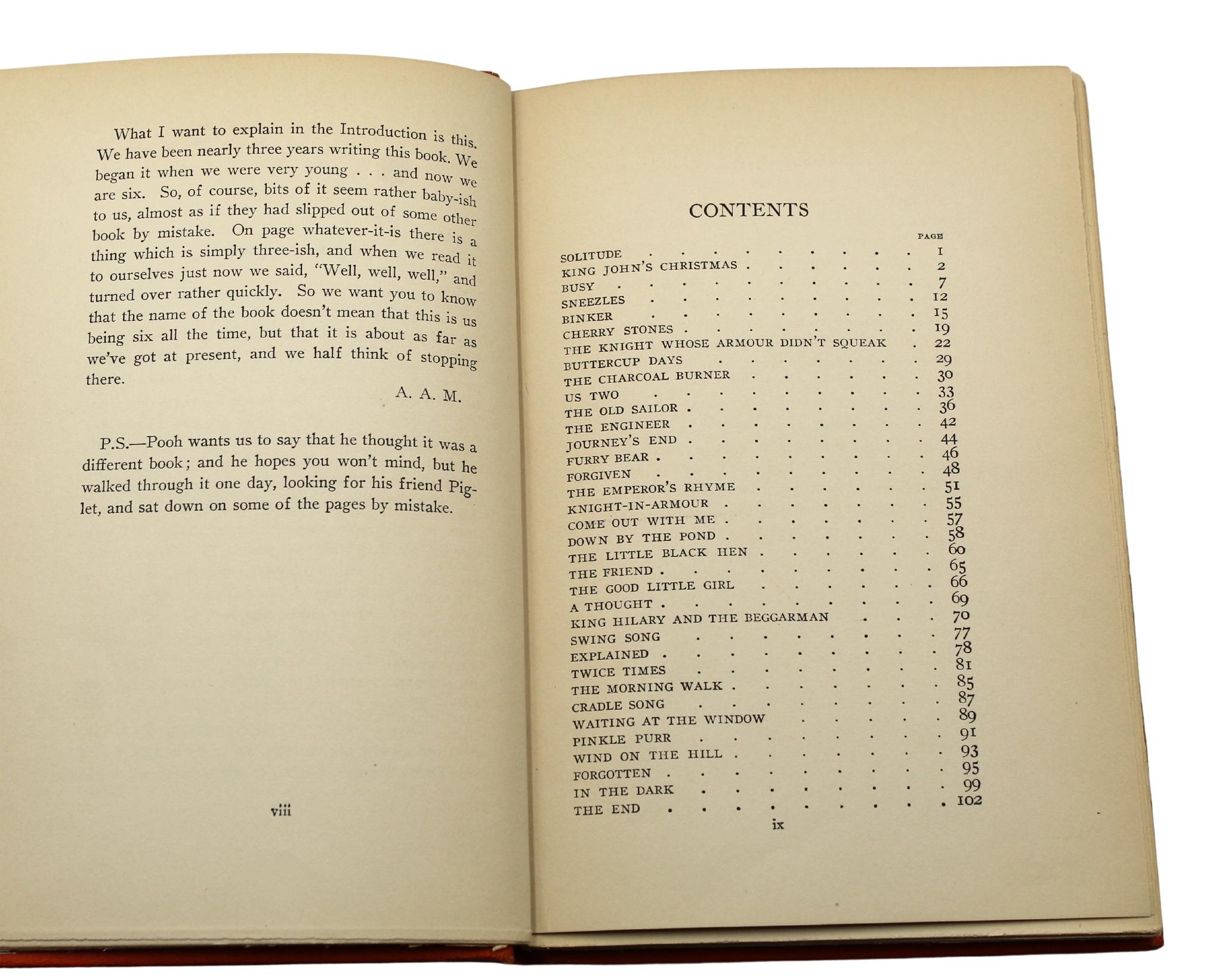 Now We Are Six by A.A. Milne, Illustrated by Ernest Shephard, First US Trade Ed. 4