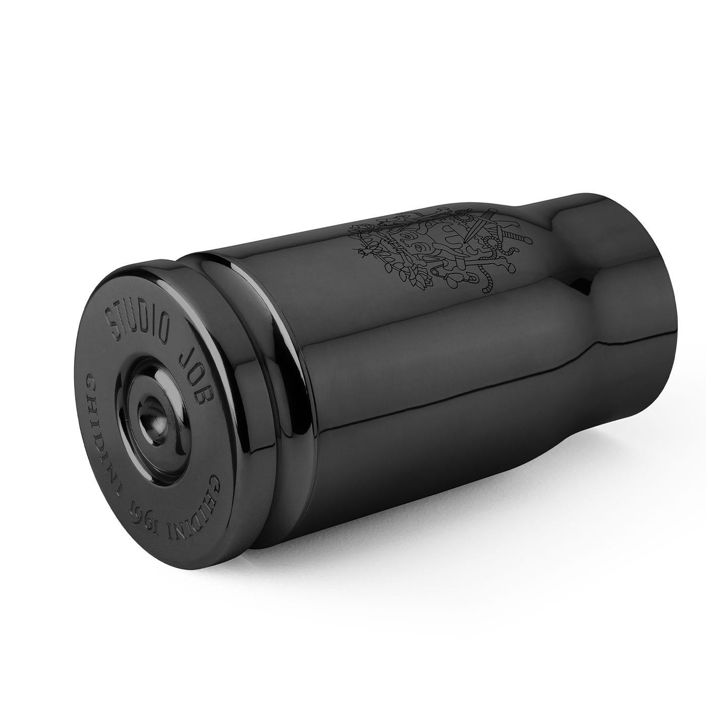 Ottone Vaso Nowhere Bullet in ottone nero di Studio A in vendita