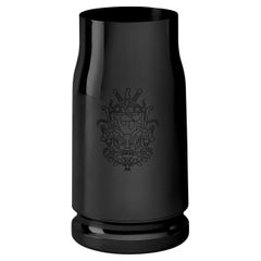 Vase Nowhere Bullet en laiton noir par Studio Job