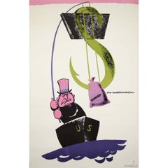 1969 Soviet Propaganda Poster by N.P. Charukhin – American Aid