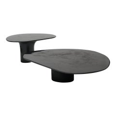 NR Black Edition Hand-Sculpted Liquid Metal Low Cocktail Table Coupling Set