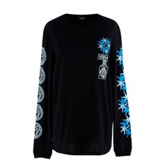 Versace Versacepolis Graphic Black Long Sleeve Tee - US 2