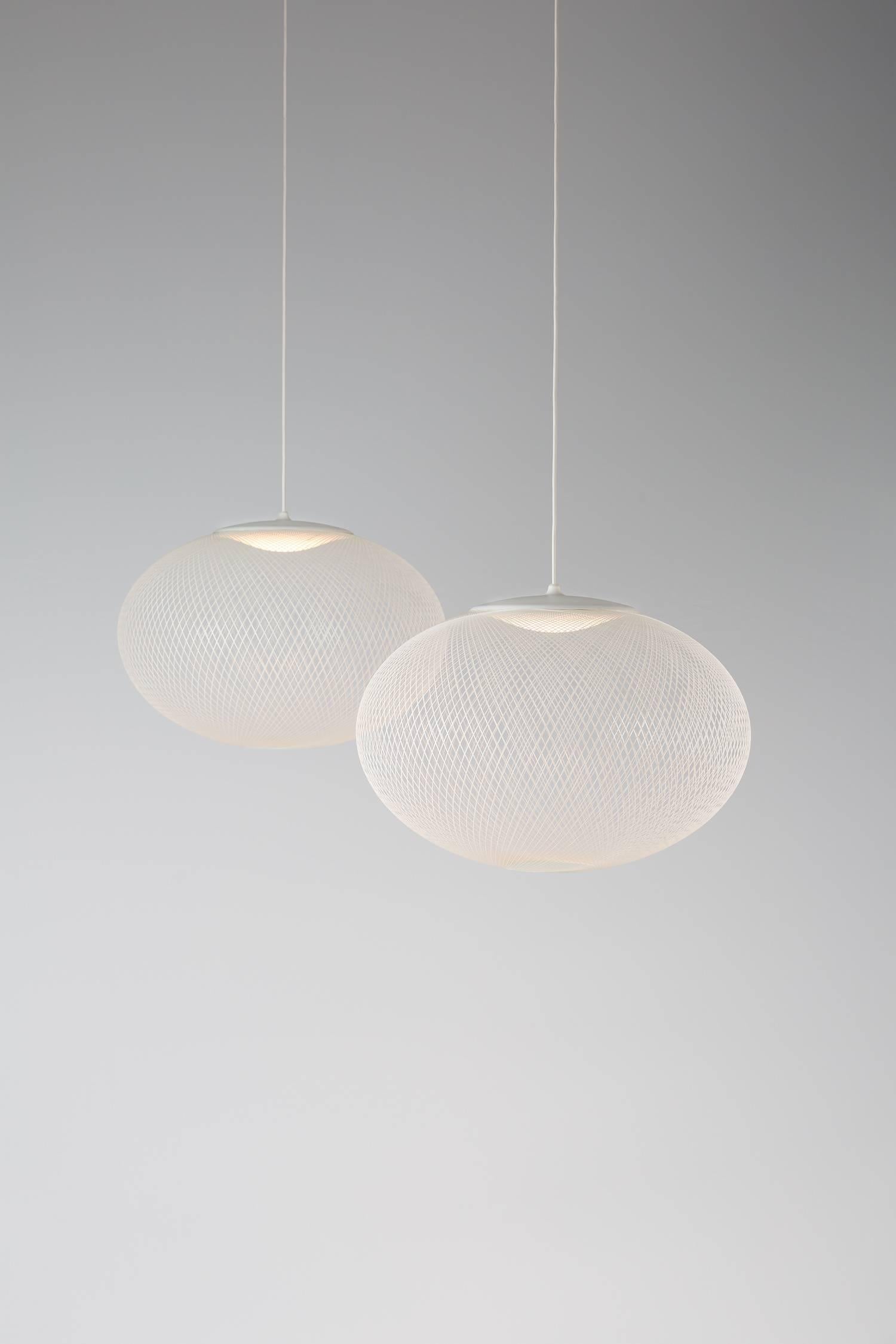NR2 Medium White Suspension Lamp with Integrated LED by Bertjan Pot for Moooi For Sale 4