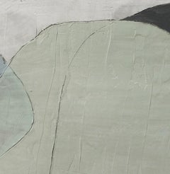 Abraçada - 21st Century, Abstract Art, Cement on Wood, Earth Tones