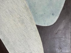Balanceig - 21st Century, Abstract Art, Cement on Wood, Earth Tones