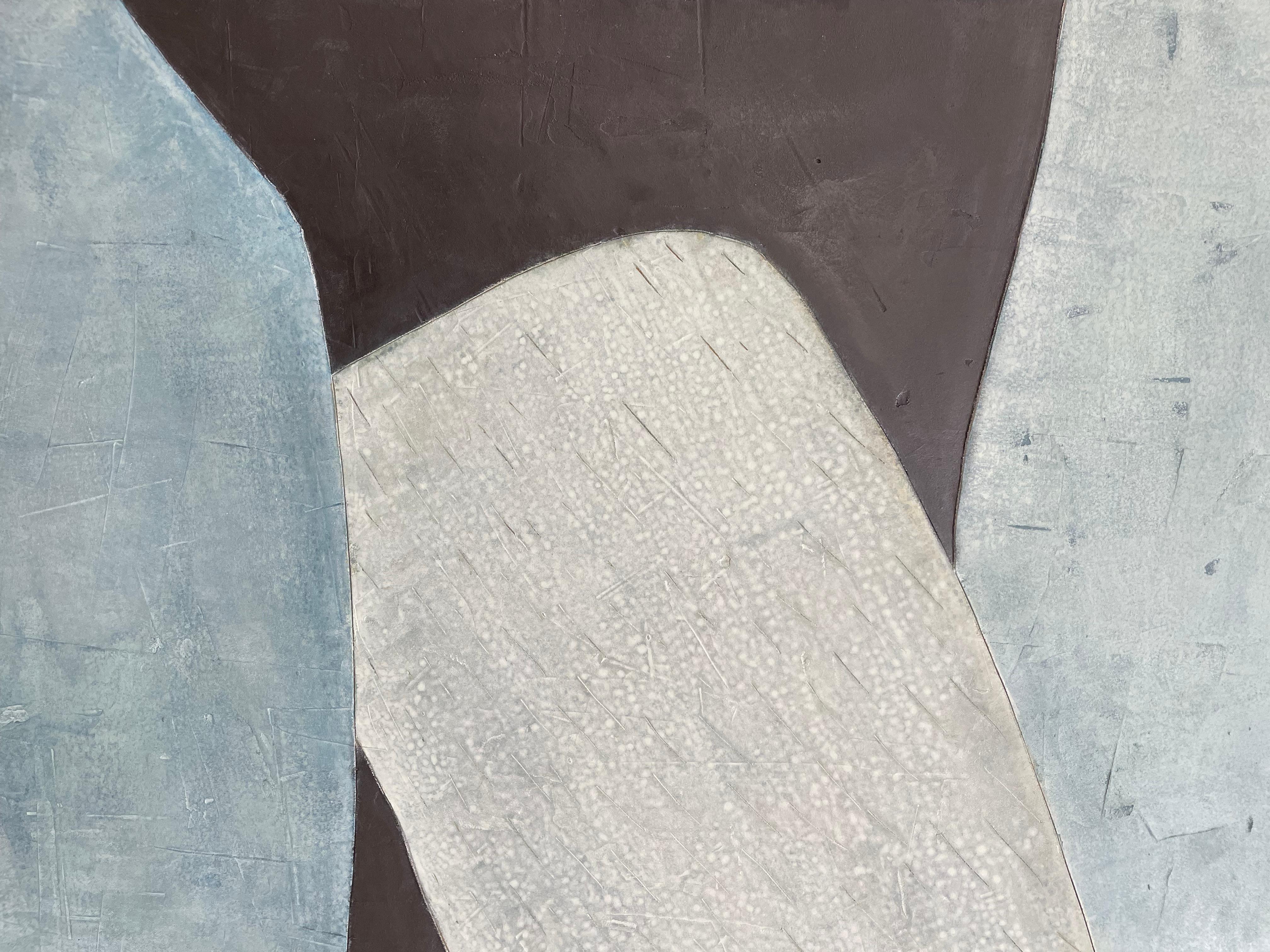 Balanceig – 21. Jahrhundert, Abstrakte Kunst, Zement auf Holz, Erdtöne (Geometrische Abstraktion), Painting, von Núria Guinovart