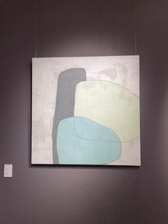 Converses - 21st Century, Abstract Art, Cement on Wood, Earth Tones