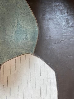 Dubtes - 21st Century, Abstract Art, Cement on Wood, Earth Tones