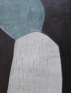Used Dubtes - 21st Century, Abstract Art, Cement on Wood, Earth Tones