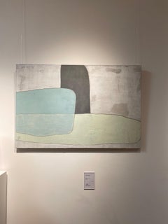 Encallat - 21st Century, Abstract Art, Cement on Wood, Earth Tones
