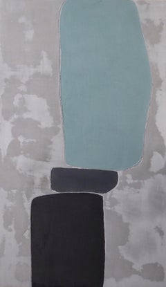 Equilibri IV – 21. Jahrhundert, Abstrakte Kunst, Zement auf Holz, Erdtöne