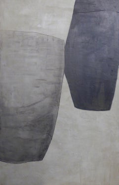 Used Formes Suspeses - 21st Century, Abstract Art, Cement on Wood, Earth Tones