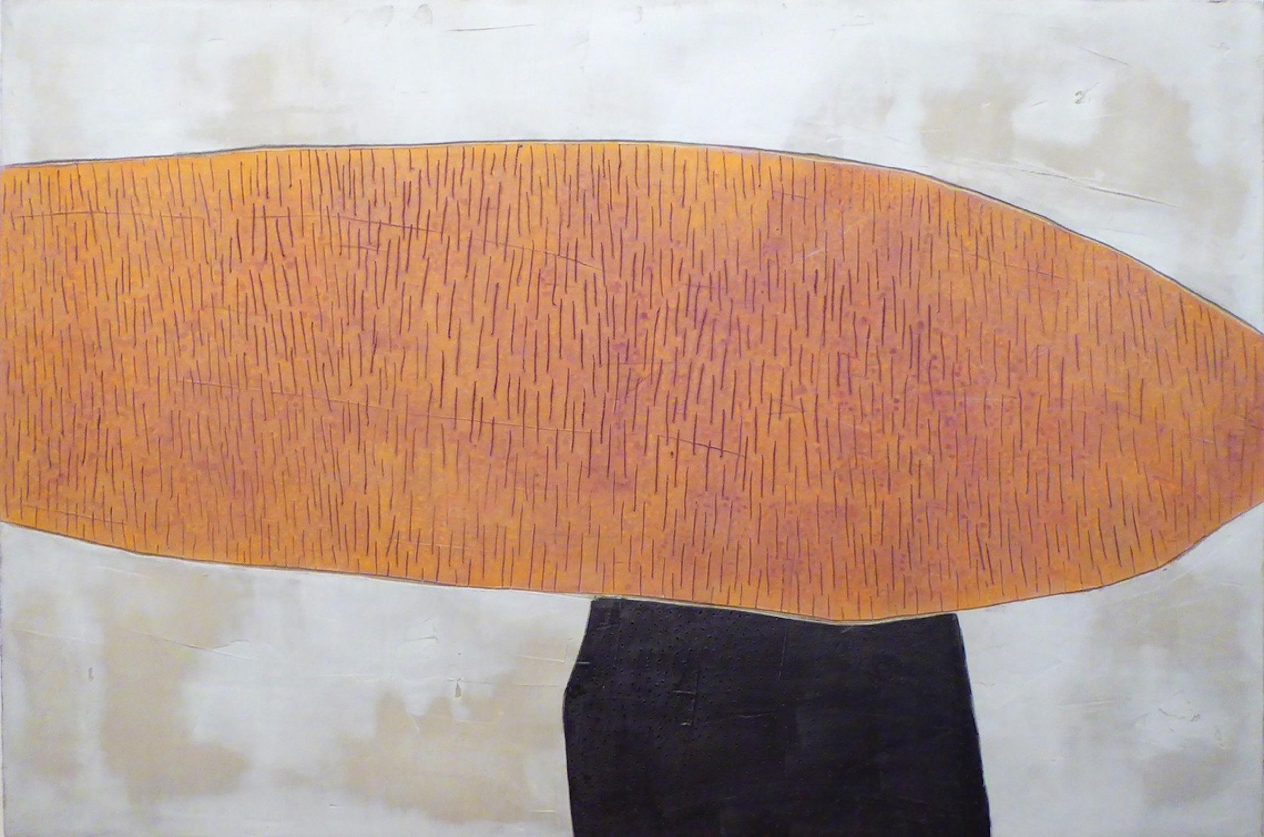 Núria Guinovart Abstract Painting - Malgrat Tot, Subtilesa - 21st Century, Abstract Art, Cement on Wood, Earth Tones