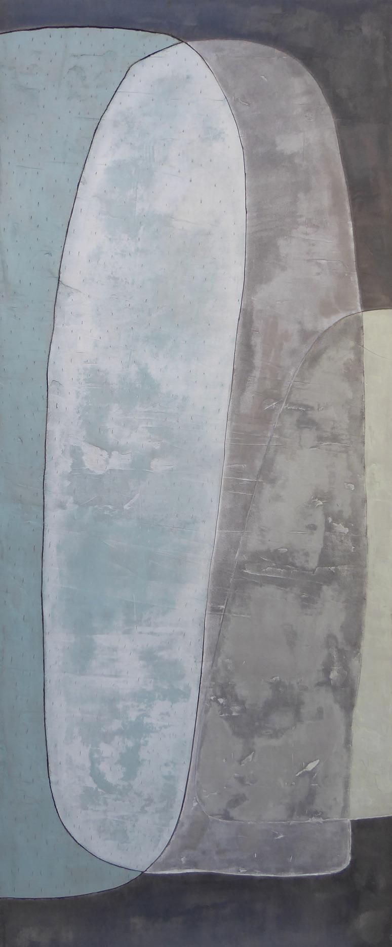 Mediacions - 21st Century, Abstract Art, Cement on Wood, Earth Tones