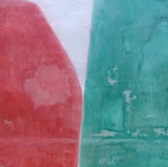 Raons - 21st Century, Abstract Art, Cement on Wood, Earth Tones
