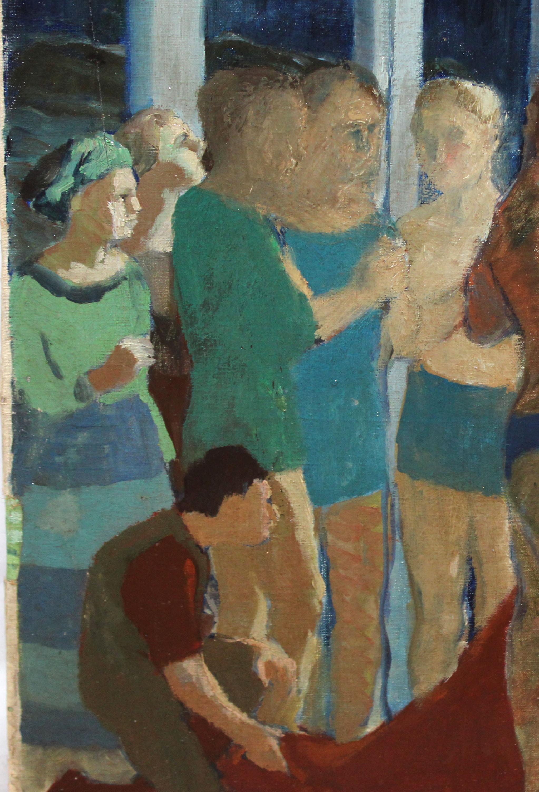 Óleo sobre tela - Escena bíblica For Sale 5