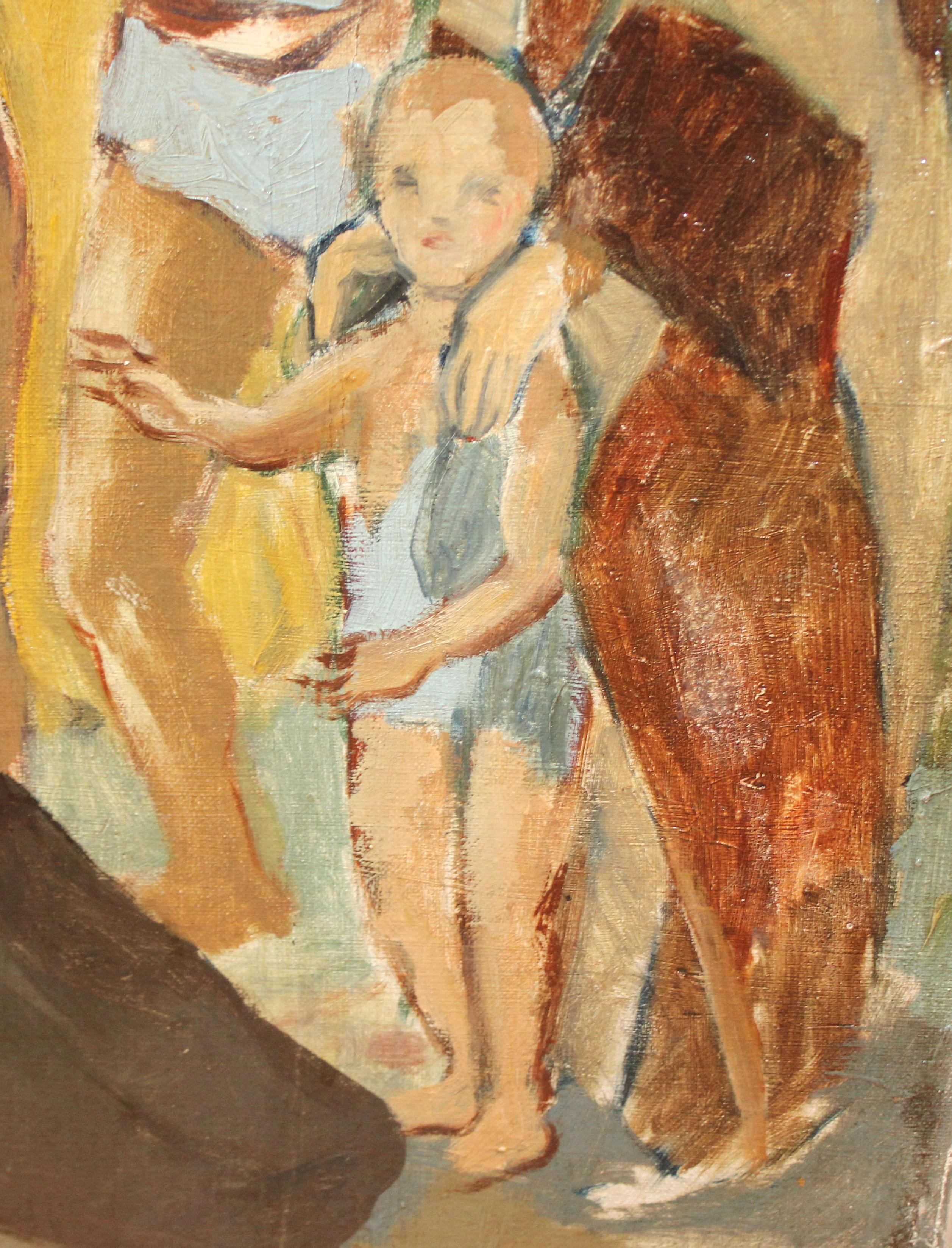 Óleo sobre tela - Escena bíblica - Impressionist Painting by Núria Llimona Raimat