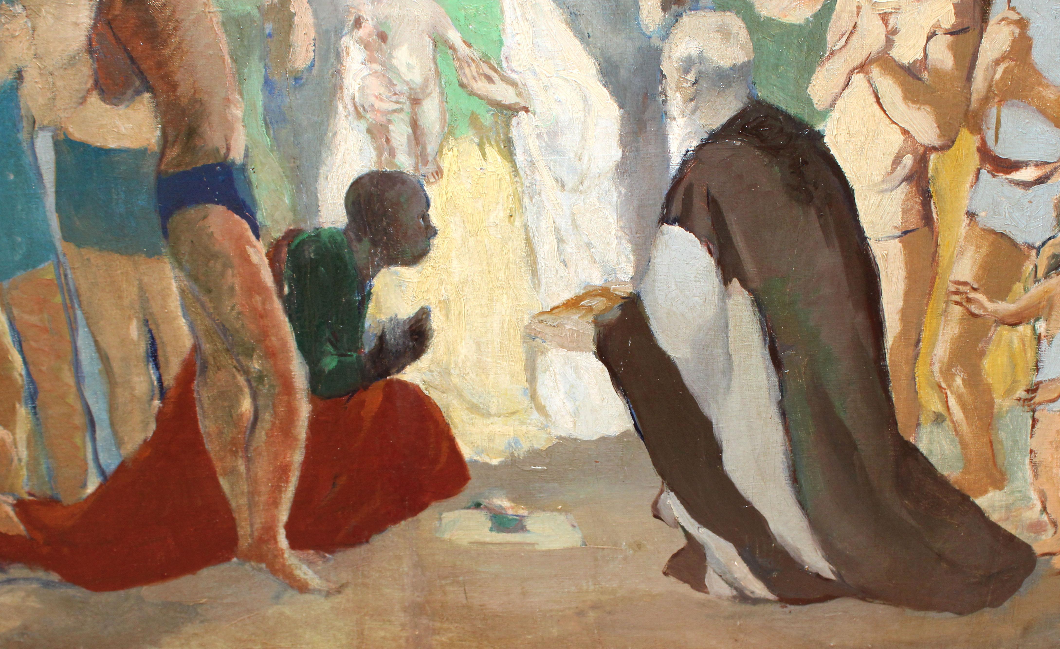 Óleo sobre tela - Escena bíblica For Sale 2