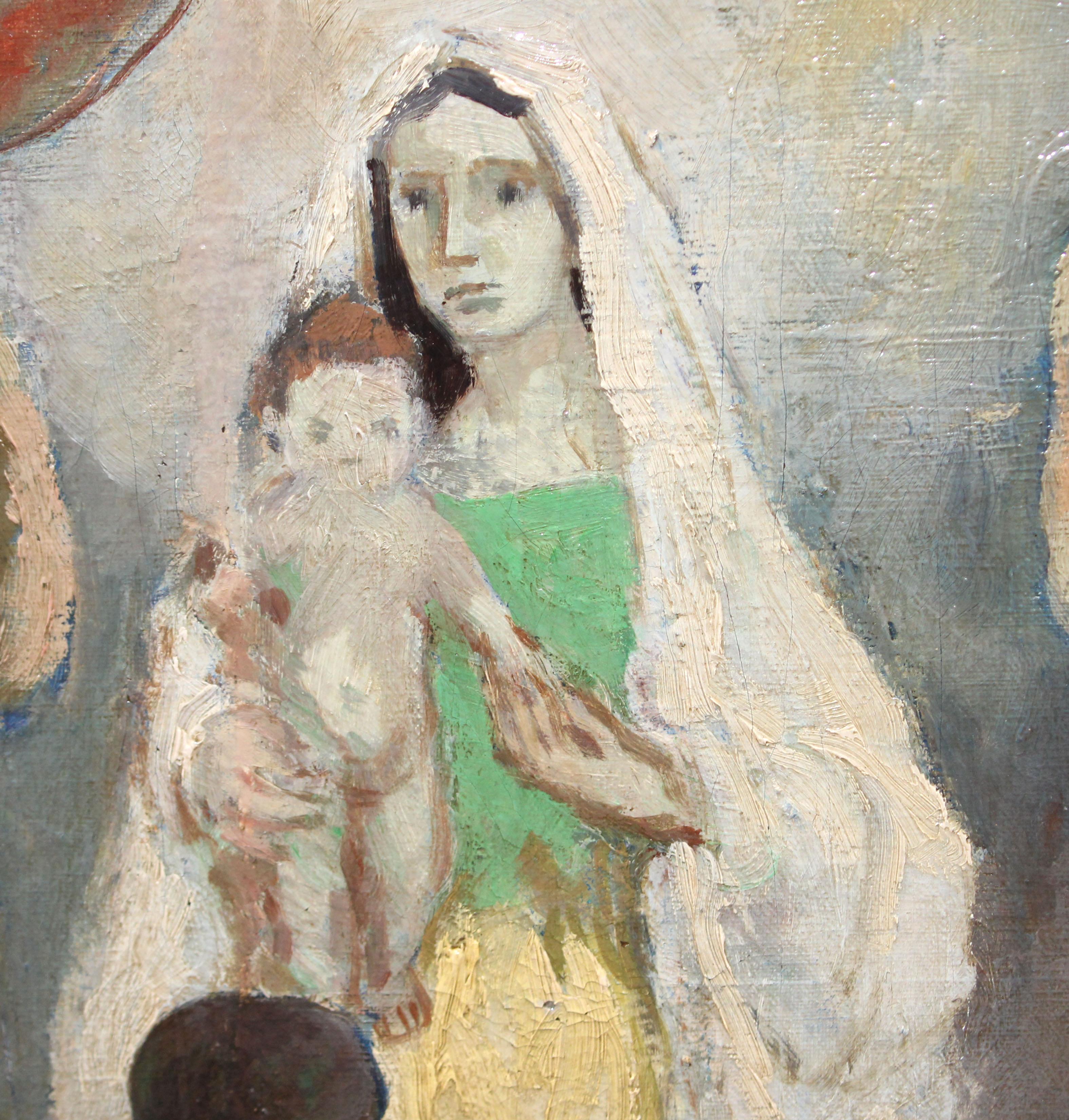 Óleo sobre tela - Escena bíblica For Sale 3