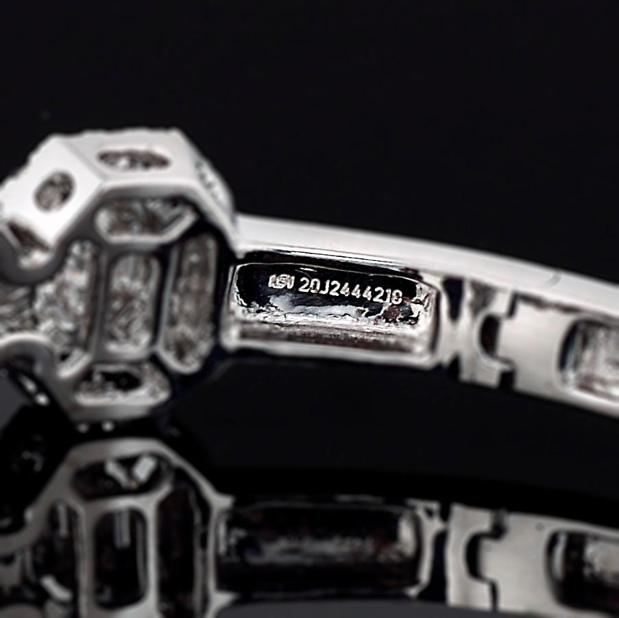 IGI 14k 3.92 Carat Diamond Antique Art Deco Bangle Bracelet For Sale 9