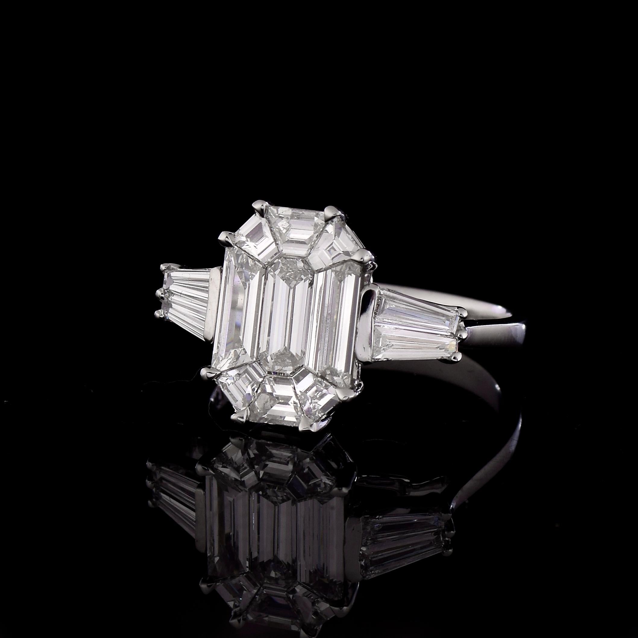 *NRP* IGI 18K 1.66 Ct EG VVS Diamond Antique Art Deco Style Engagement Ring 1