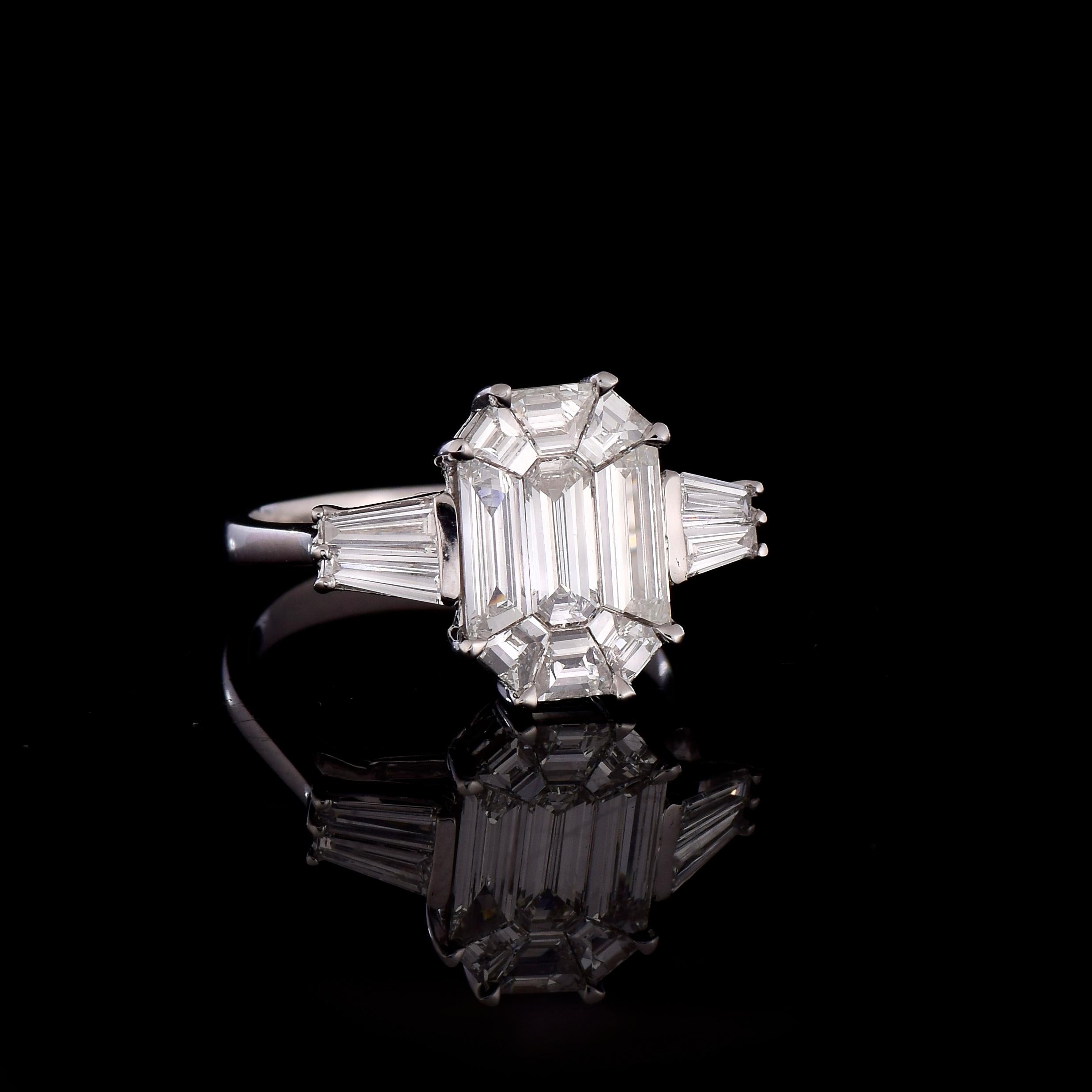 *NRP* IGI 18K 1.66 Ct EG VVS Diamond Antique Art Deco Style Engagement Ring 2
