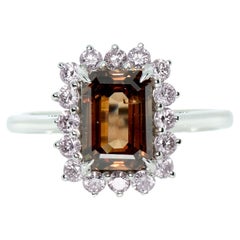 *NRP* IGI 18k 2.02 Ct Fancy Brown&Pink Diamonds Antique Engagement Ring