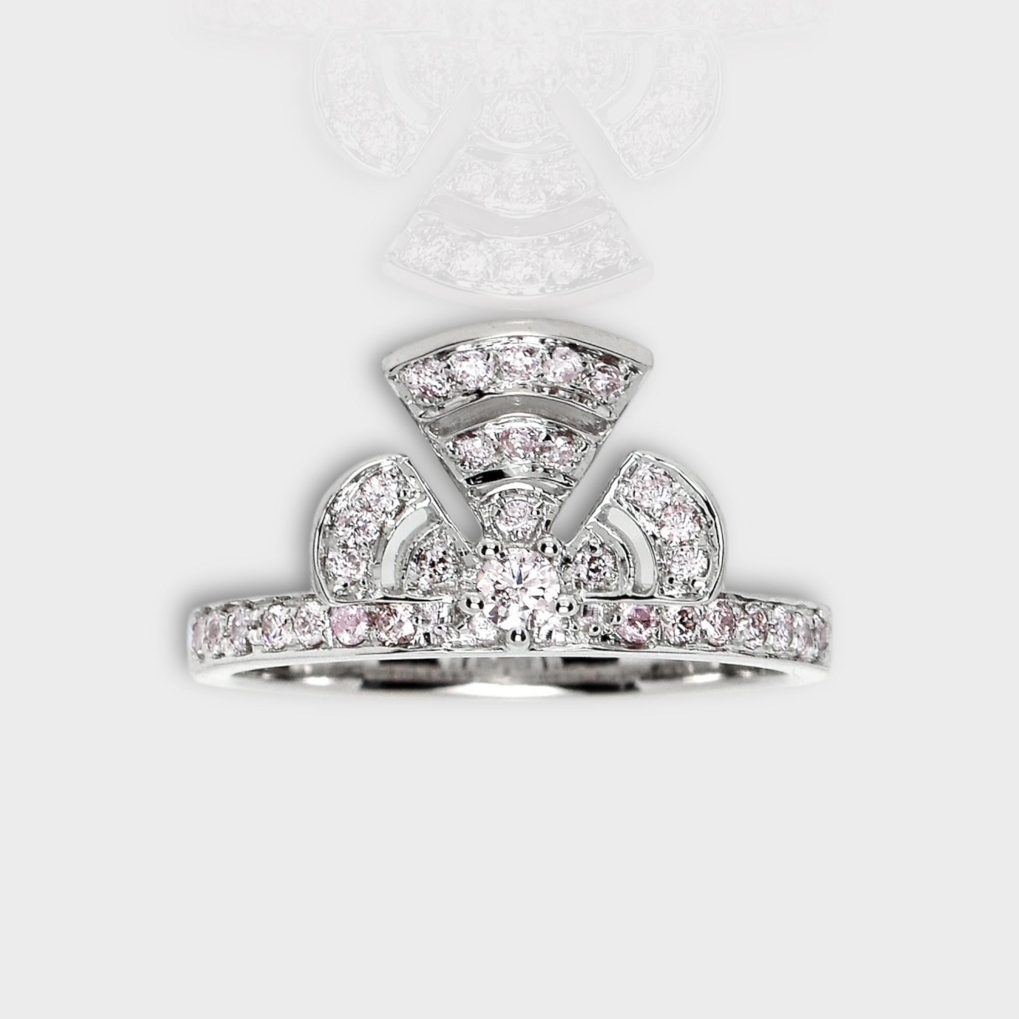 *IGI 14K 0.31 ct Natural Pink Diamonds Art Deco Design Engagement Ring*

This band features a stunning design with an art deco crafted from 14K white gold. It is set with natural pink diamonds weighing 0.31 carats.

This ring features colorful