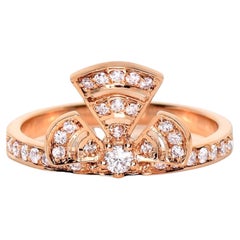 Bague de fiançailles IGI 14K 0.30 ct Natural Pink Diamond Art Deco Design